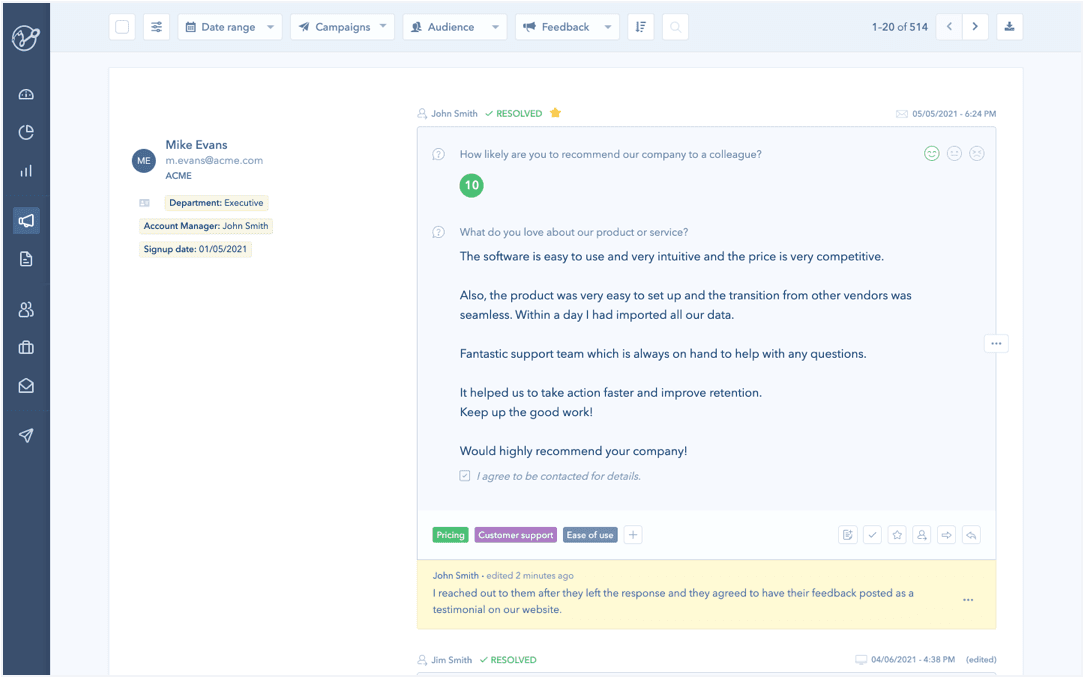 Close the feedback loop
